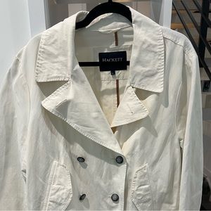 Men’s, Hackett, jacket, off white, pea coat, size L